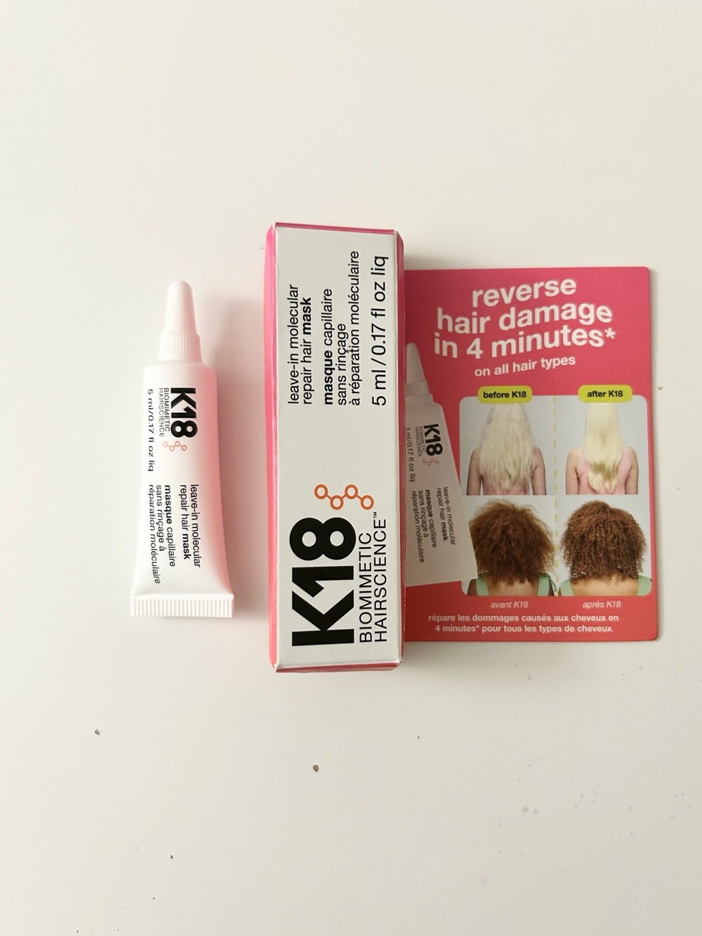 🌸K18 Biomimetic Hairscience Leave-In Molecular Repair Hair Mask 5 mL